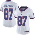 Wholesale Cheap Nike Giants #87 Sterling Shepard White Women's Stitched NFL Limited Rush Jersey