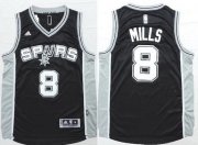 Wholesale Cheap Men's San Antonio Spurs #8 Patrick Mills Revolution 30 Swingman 2014 New Black Jersey