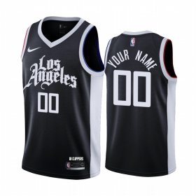 Wholesale Cheap Men\'s Nike Clippers Custom Personalized Swingman Black NBA 2020-21 City Edition Jersey