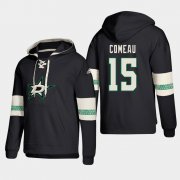 Wholesale Cheap Dallas Stars #15 Blake Comeau Black adidas Lace-Up Pullover Hoodie