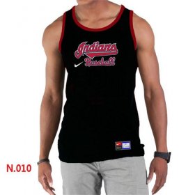 Wholesale Cheap Men\'s Nike Cleveland Indians Home Practice Tank Top Black