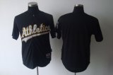 Wholesale Cheap Athletics Blank Black Cool Base Stitched MLB Jersey