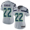 Wholesale Cheap Nike Seahawks #22 Quinton Dunbar Grey Alternate Women's Stitched NFL Vapor Untouchable Limited Jersey