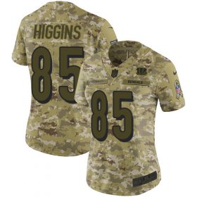 Wholesale Cheap Nike Bengals #85 Tee Higgins Camo Women\'s Stitched NFL Limited 2018 Salute To Service Jersey