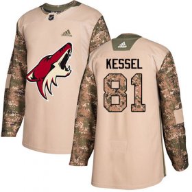 Wholesale Cheap Adidas Coyotes #81 Phil Kessel Camo Authentic 2017 Veterans Day Stitched NHL Jersey