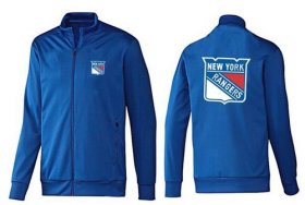Wholesale Cheap NHL New York Rangers Zip Jackets Blue-2