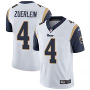 Wholesale Cheap Nike Rams #4 Greg Zuerlein White Men's Stitched NFL Vapor Untouchable Limited Jersey