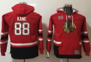 Wholesale Cheap Blackhawks #88 Patrick Kane Red Youth Name & Number Pullover NHL Hoodie