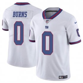 Cheap Men\'s New York Giants #0 Brian Burns White Limited Football Stitched Jersey