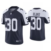 Wholesale Men's Dallas Cowboys #30 DaRon Bland Navy Thanksgiving Vapor Limited Stitched Jersey