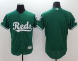 Wholesale Cheap Reds Blank Green Celtic Flexbase Authentic Collection Stitched MLB Jersey