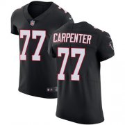 Wholesale Cheap Nike Falcons #77 James Carpenter Black Alternate Men's Stitched NFL Vapor Untouchable Elite Jersey