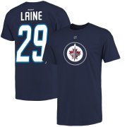 Wholesale Cheap Winnipeg Jets #29 Patrik Laine Reebok Name & Number T-Shirt Navy
