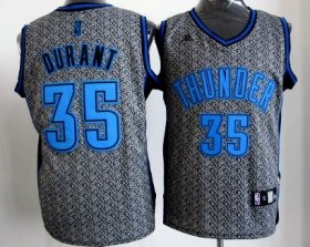 Wholesale Cheap Oklahoma City Thunder #35 Kevin Durant Gray Static Fashion Jersey