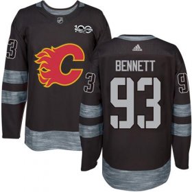 Wholesale Cheap Adidas Flames #93 Sam Bennett Black 1917-2017 100th Anniversary Stitched NHL Jersey