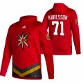 Wholesale Cheap Vegas Golden Knights #71 William Karlsson Adidas Reverse Retro Pullover Hoodie Red