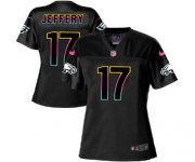 Wholesale Cheap Nike Eagles #17 Alshon Jeffery Black Women's NFL Fashion Game Jersey