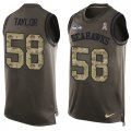 Wholesale Cheap Nike Seahawks #58 Darrell Taylor Green Men's Stitched NFL Limited Salute To Service Tank Top Jersey