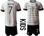 Wholesale Cheap Youth 2021 European Cup Germany home white 7 Soccer Jersey