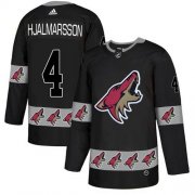 Wholesale Cheap Adidas Coyotes #4 Niklas Hjalmarsson Black Authentic Team Logo Fashion Stitched NHL Jersey