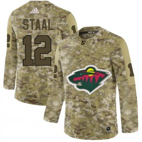 Wholesale Cheap Adidas Wild #12 Eric Staal Camo Authentic Stitched NHL Jersey
