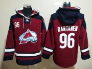 Wholesale Cheap Men's Colorado Avalanche #96 Mikko Rantanen NEW Dark Red Hoodie