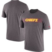 Wholesale Cheap Kansas City Chiefs Nike Sideline Seismic Legend Performance T-Shirt Charcoal