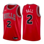 Wholesale Cheap Big Size Chicago Bulls #2 Lonzo Ball Red 2021 Nike Swingman Stitched Jersey
