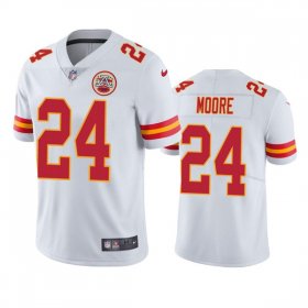 Wholesale Cheap Men\'s Kansas City Chiefs #24 Skyy Moore White Vapor Untouchable Limited Stitched Football Jersey