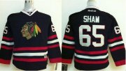 Wholesale Cheap Blackhawks #65 Andrew Shaw Black Stitched Youth NHL Jersey