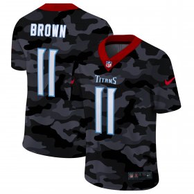 Cheap Tennessee Titans #11 A.J. Brown Men\'s Nike 2020 Black CAMO Vapor Untouchable Limited Stitched NFL Jersey