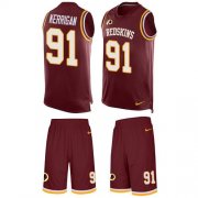 Wholesale Cheap Nike Redskins #91 Ryan Kerrigan Burgundy Red Team Color Men's Stitched NFL Limited Tank Top Suit Jersey