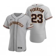 Wholesale Cheap Men's San Francisco Giants #23 Joc Pederson Gray Flex Base Stitched Jersey