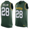 Wholesale Cheap Nike Packers #28 AJ Dillon Green Team Color Men's Stitched NFL Limited Tank Top Jersey