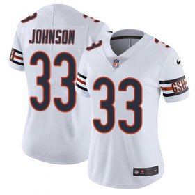 Wholesale Cheap Nike Bears #33 Jaylon Johnson White Women\'s Stitched NFL Vapor Untouchable Limited Jersey