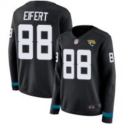 Wholesale Cheap Nike Jaguars #88 Tyler Eifert Black Team Color Women's Stitched NFL Limited Therma Long Sleeve Jersey