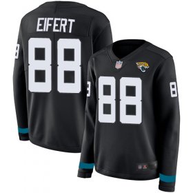 Wholesale Cheap Nike Jaguars #88 Tyler Eifert Black Team Color Women\'s Stitched NFL Limited Therma Long Sleeve Jersey