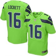 Wholesale Cheap Nike Seahawks #16 Tyler Lockett Green Men's Stitched NFL Elite Rush Jersey