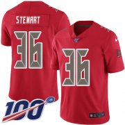 Wholesale Cheap Nike Buccaneers #36 M.J. Stewart Red Men's Stitched NFL Limited Rush 100th Season Jersey