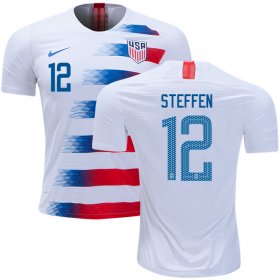 Wholesale Cheap USA #12 Steffen Home Kid Soccer Country Jersey