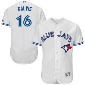 Wholesale Cheap Blue Jays #16 Freddy Galvis White Flexbase Authentic Collection Stitched MLB Jersey
