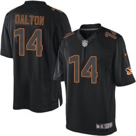 Wholesale Cheap Nike Bengals #14 Andy Dalton Black Men\'s Stitched NFL Impact Limited Jersey