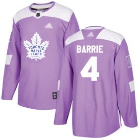 Wholesale Cheap Adidas Maple Leafs #4 Tyson Barrie Purple Authentic Fights Cancer Stitched NHL Jersey