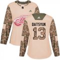 Wholesale Cheap Adidas Red Wings #13 Pavel Datsyuk Camo Authentic 2017 Veterans Day Women's Stitched NHL Jersey