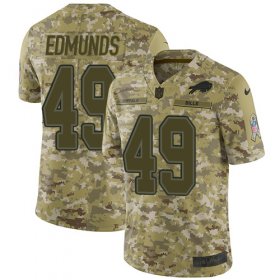 Wholesale Cheap Nike Bills #49 Tremaine Edmunds Camo Youth Stitched NFL Limited 2018 Salute to Service Jersey