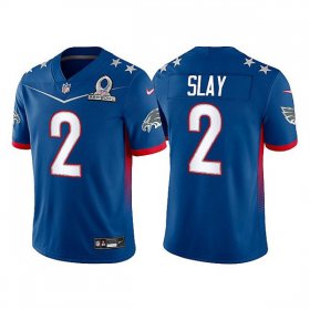 Wholesale Cheap Men\'s Philadelphia Eagles #2 Darius Slay 2022 Royal NFC Pro Bowl Stitched Jersey