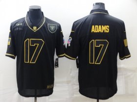Wholesale Cheap Men\'s Las Vegas Raiders #17 Davante Adams Black Gold Salute To Service Limited Stitched Jersey