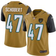 Wholesale Cheap Nike Jaguars #47 Joe Schobert Gold Men's Stitched NFL Limited Rush Jersey