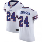 Wholesale Cheap Nike Bills #24 Taron Johnson White Men's Stitched NFL Vapor Untouchable Elite Jersey