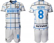 Wholesale Cheap Men 2020-2021 club Inter milan away 8 white Soccer Jerseys